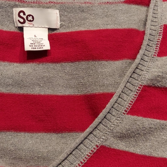 Lightweight V neck sweater So Kohl's Size L - Picture 4 of 4